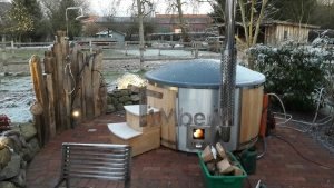 Badefass Gfk Eiche Mit Integrierter Ofen Wellness Royal