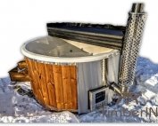 Badezuber Badefass Hot Tube mit Whirlpool Holzofen - TimberIN Rojal 2 Badezuber Badefass Hot Tube mit Whirlpool Holzofen - TimberIN
